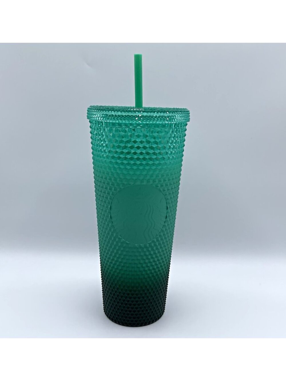 Starbucks Green Textured Cold Cup Tumbler Lid Straw Coffee & Tea Theme